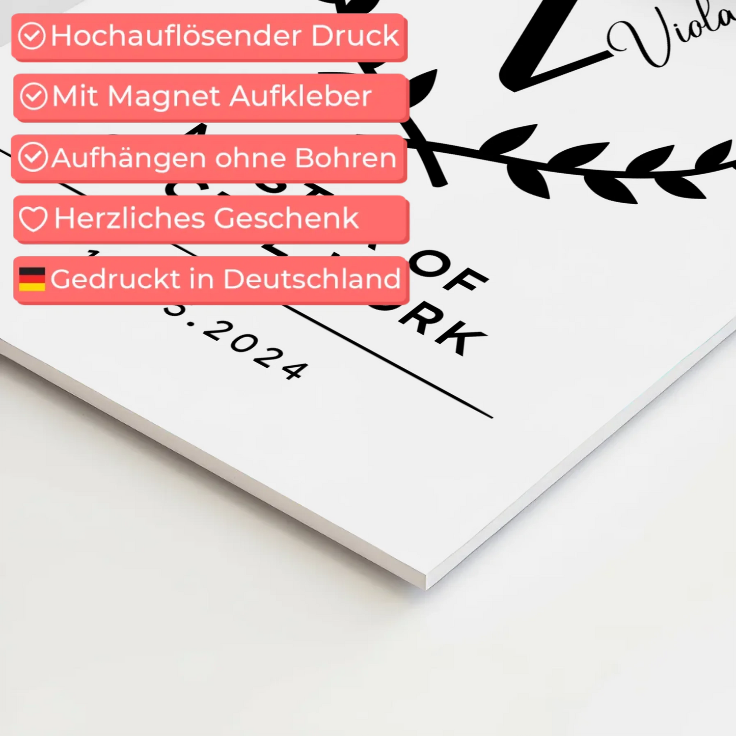 Fotoboard Magnet Wandbild Geschenk Zum Bestandenen Master Master Of Social Work