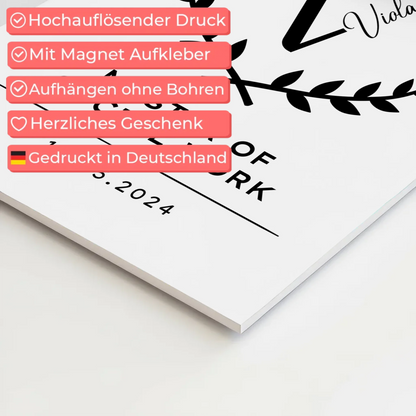 Fotoboard Magnet Wandbild Geschenk Zum Bestandenen Master Master Of Social Work