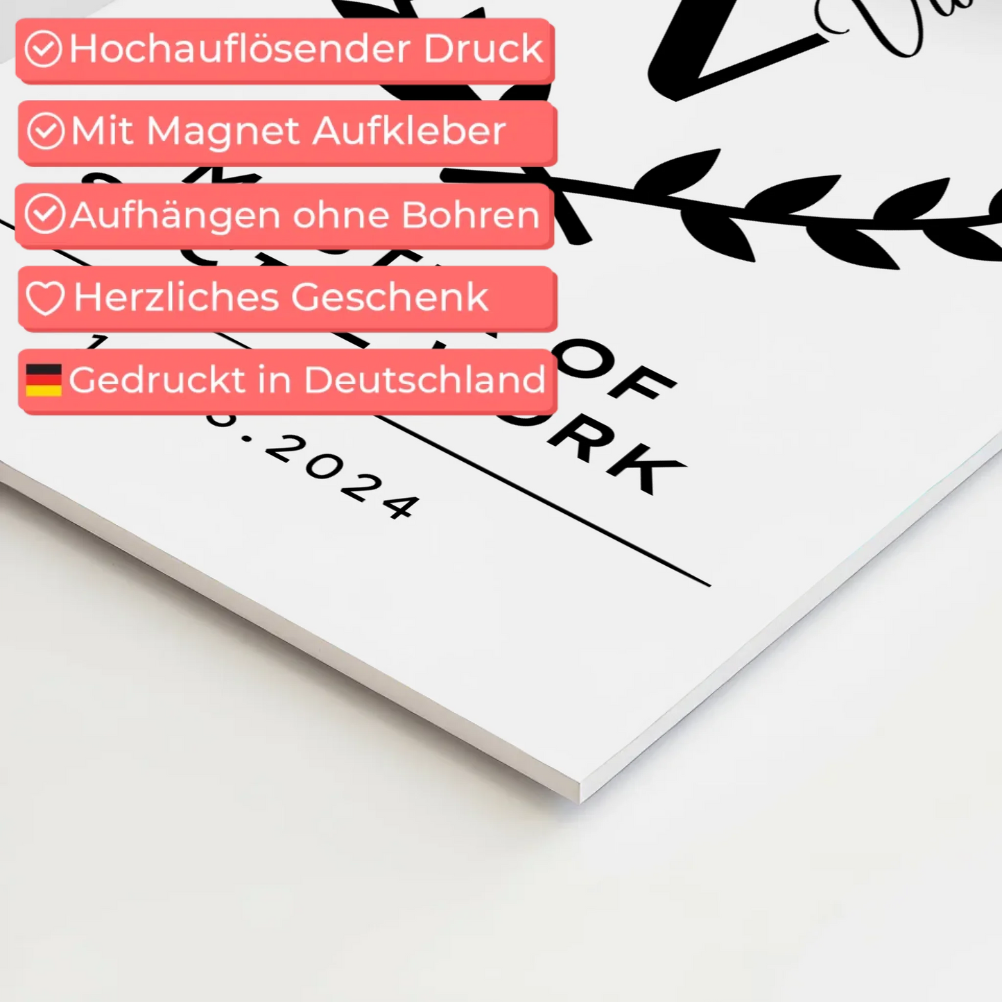 Fotoboard Magnet Wandbild Geschenk Zum Bestandenen Master Master Of Social Work