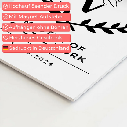 Fotoboard Magnet Wandbild Geschenk Zum Bestandenen Master Master Of Social Work