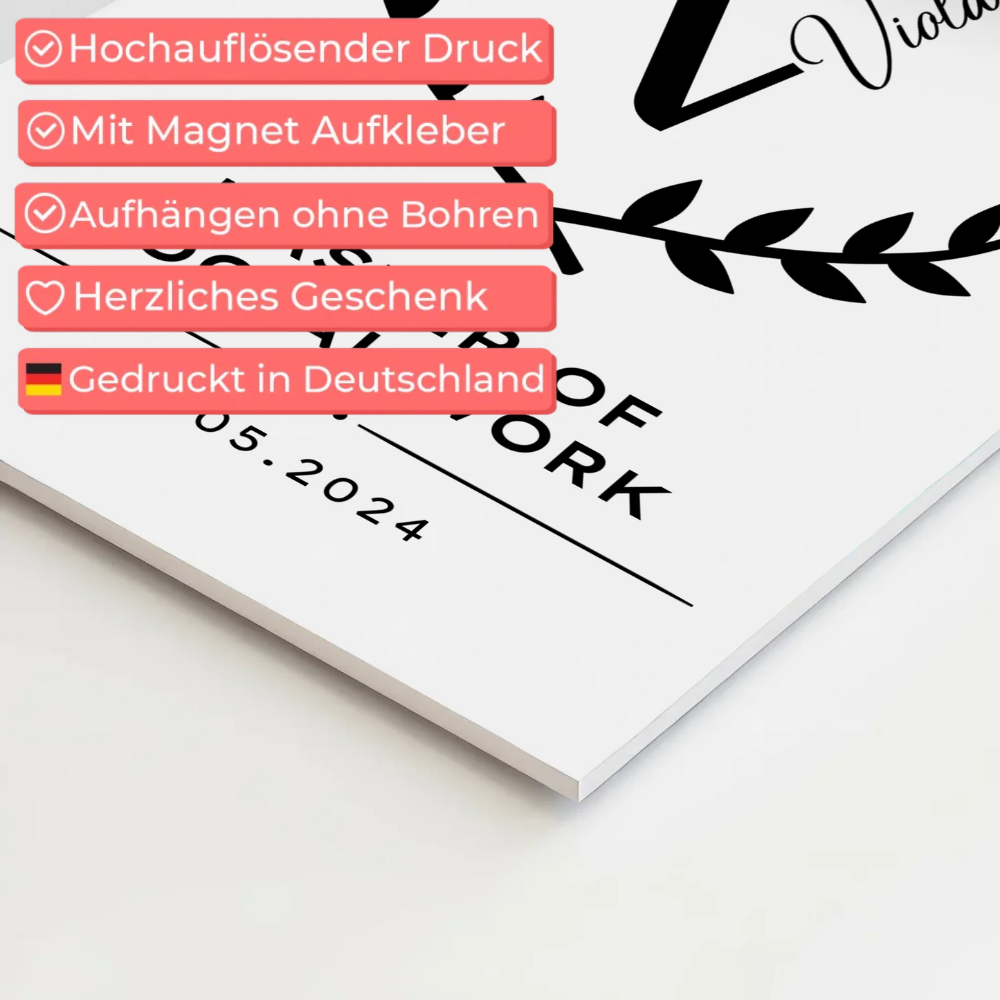 Fotoboard Magnet Wandbild Geschenk Zum Bestandenen Master Master Of Social Work