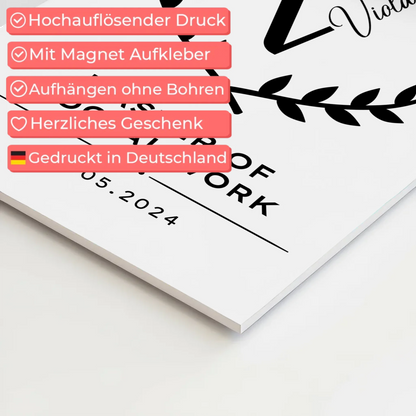 Fotoboard Magnet Wandbild Geschenk Zum Bestandenen Master Master Of Social Work