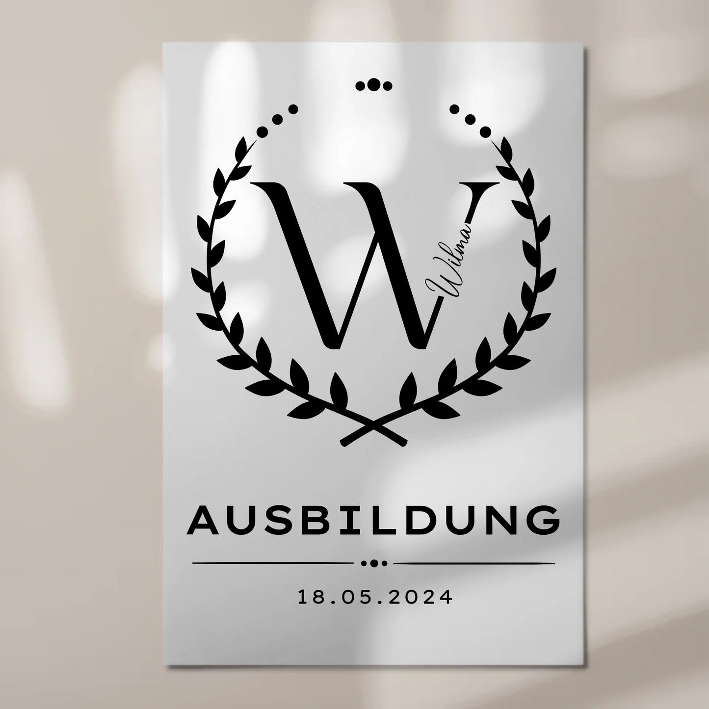 Magnet Wandbild Fotoboard Ausbildungsabschluss Geschenk Ausbildung