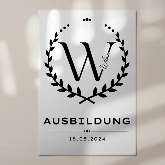 Magnet Wandbild Fotoboard Ausbildungsabschluss Geschenk Ausbildung