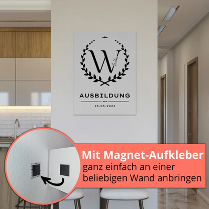 Magnet Wandbild Fotoboard Ausbildungsabschluss Geschenk Ausbildung