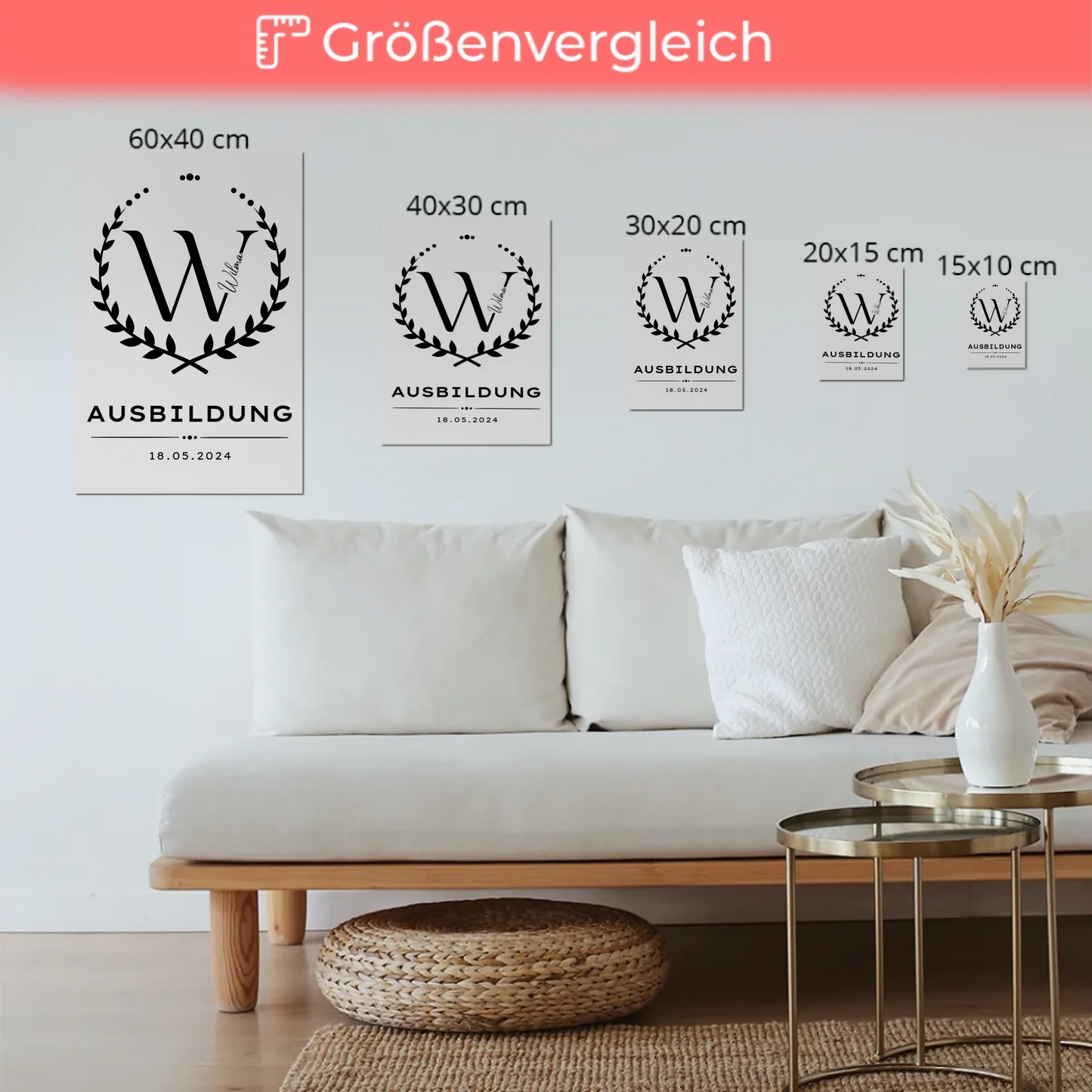 Magnet Wandbild Fotoboard Ausbildungsabschluss Geschenk Ausbildung