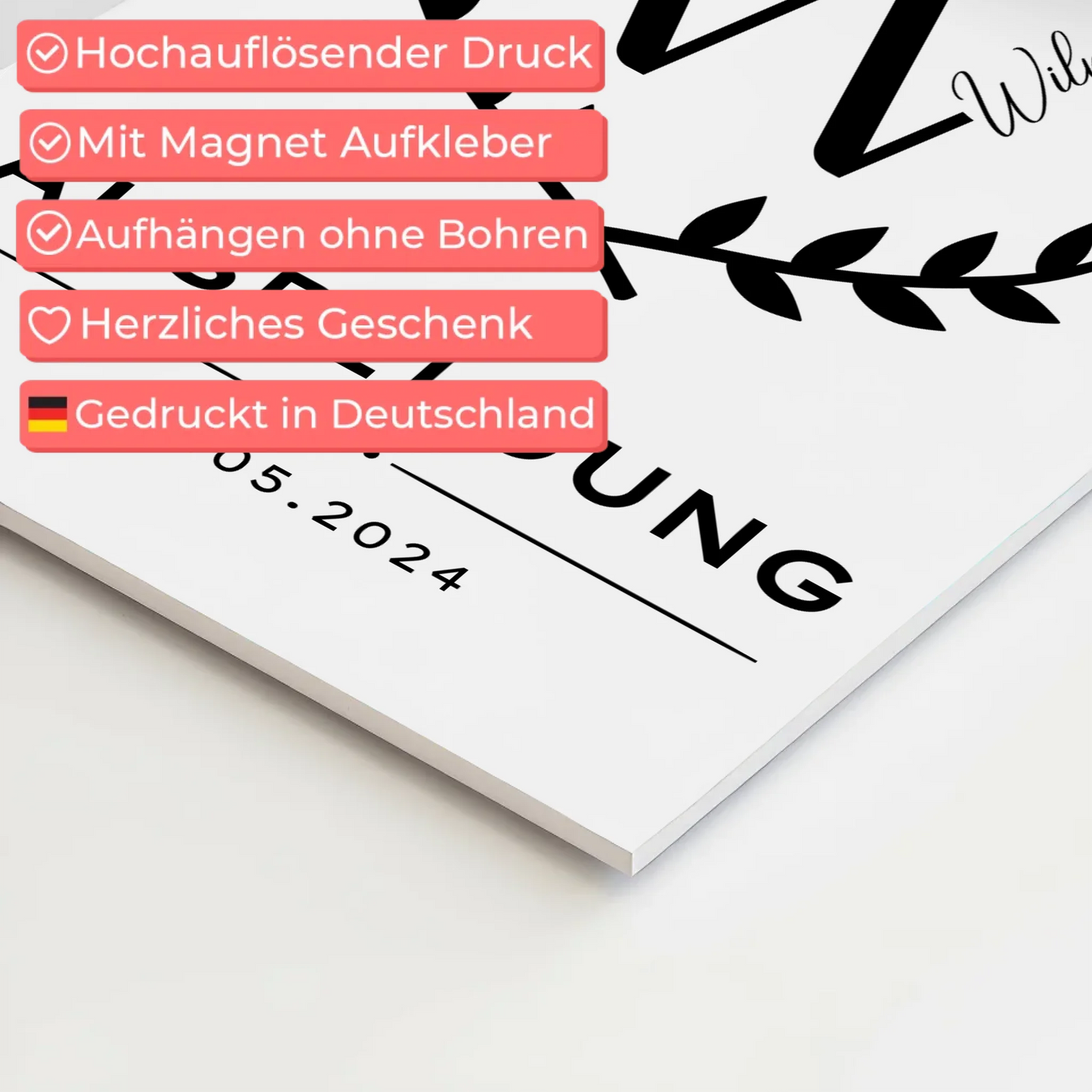 Magnet Wandbild Fotoboard Ausbildungsabschluss Geschenk Ausbildung