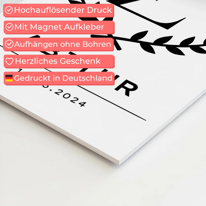 Fotoboard Geschenk zum Abitur Abiturient