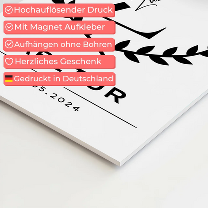 Fotoboard Geschenk zum Abitur Abiturient