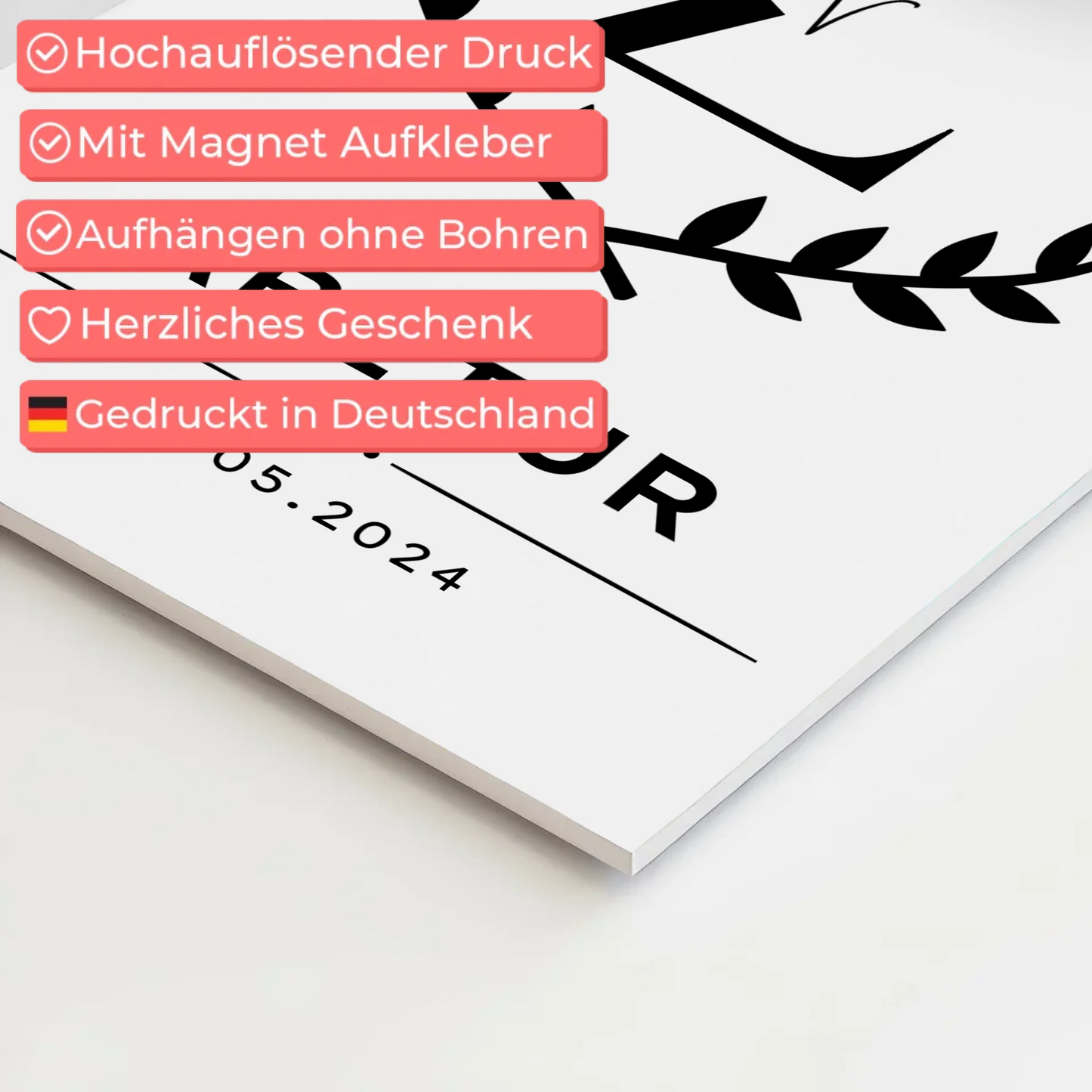 Fotoboard Geschenk zum Abitur Abiturient