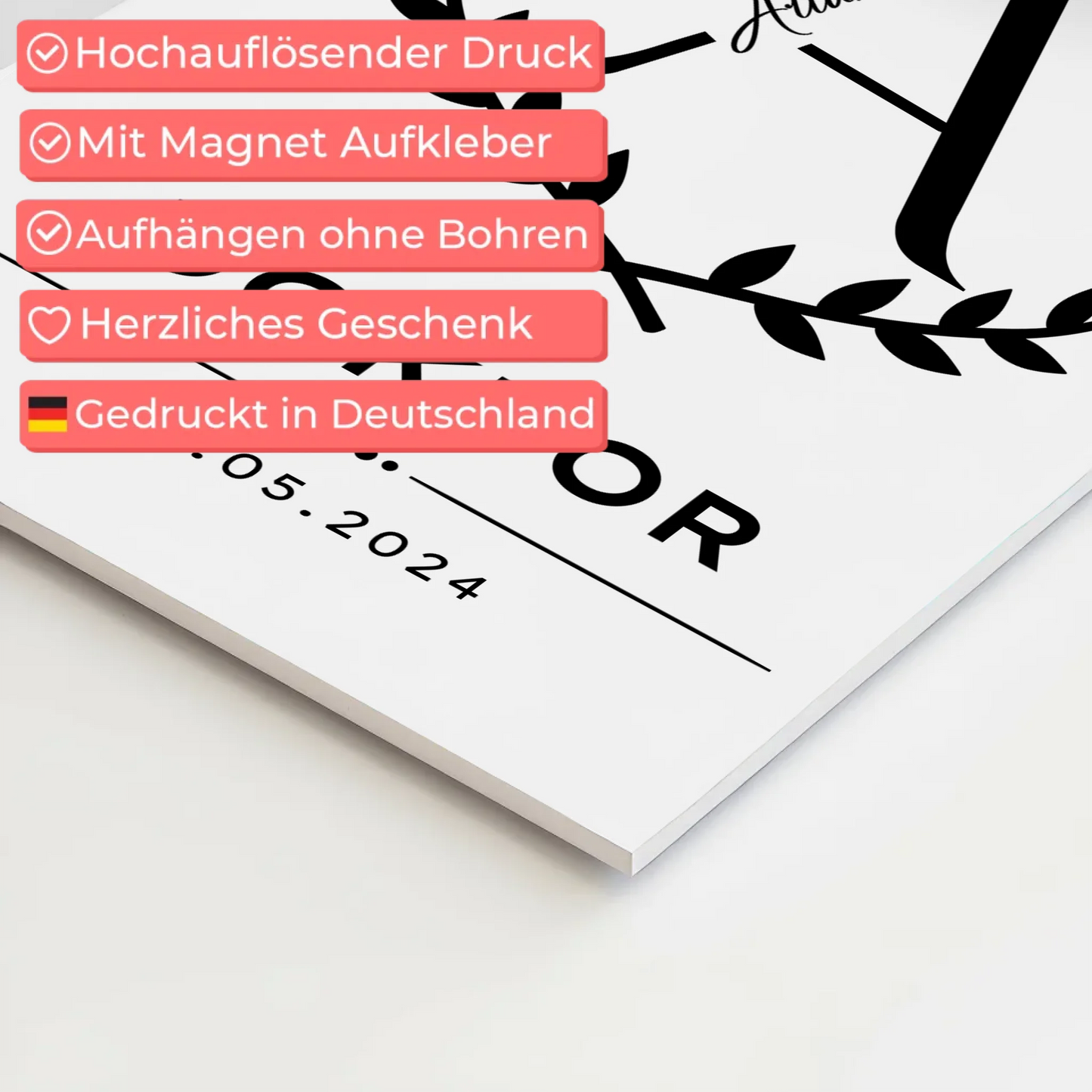 Fotoboard Magnet Poster Doktor Abschluss Geschenk Doktorand