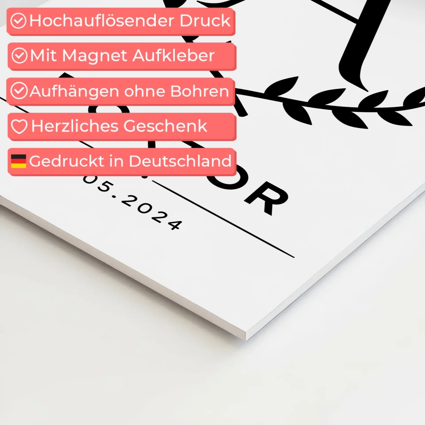 Fotoboard Magnet Poster Doktor Abschluss Geschenk Doktorand