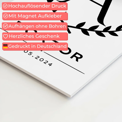 Fotoboard Magnet Poster Doktor Abschluss Geschenk Doktorand