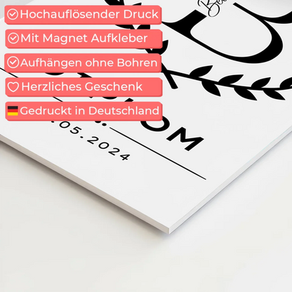 Fotoboard Magnetisch Geschenk Diplom Abschluss Diplomand