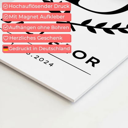 Magnet Fotoboard Geschenk Zum Bestandenen Bachelor Bachelorand