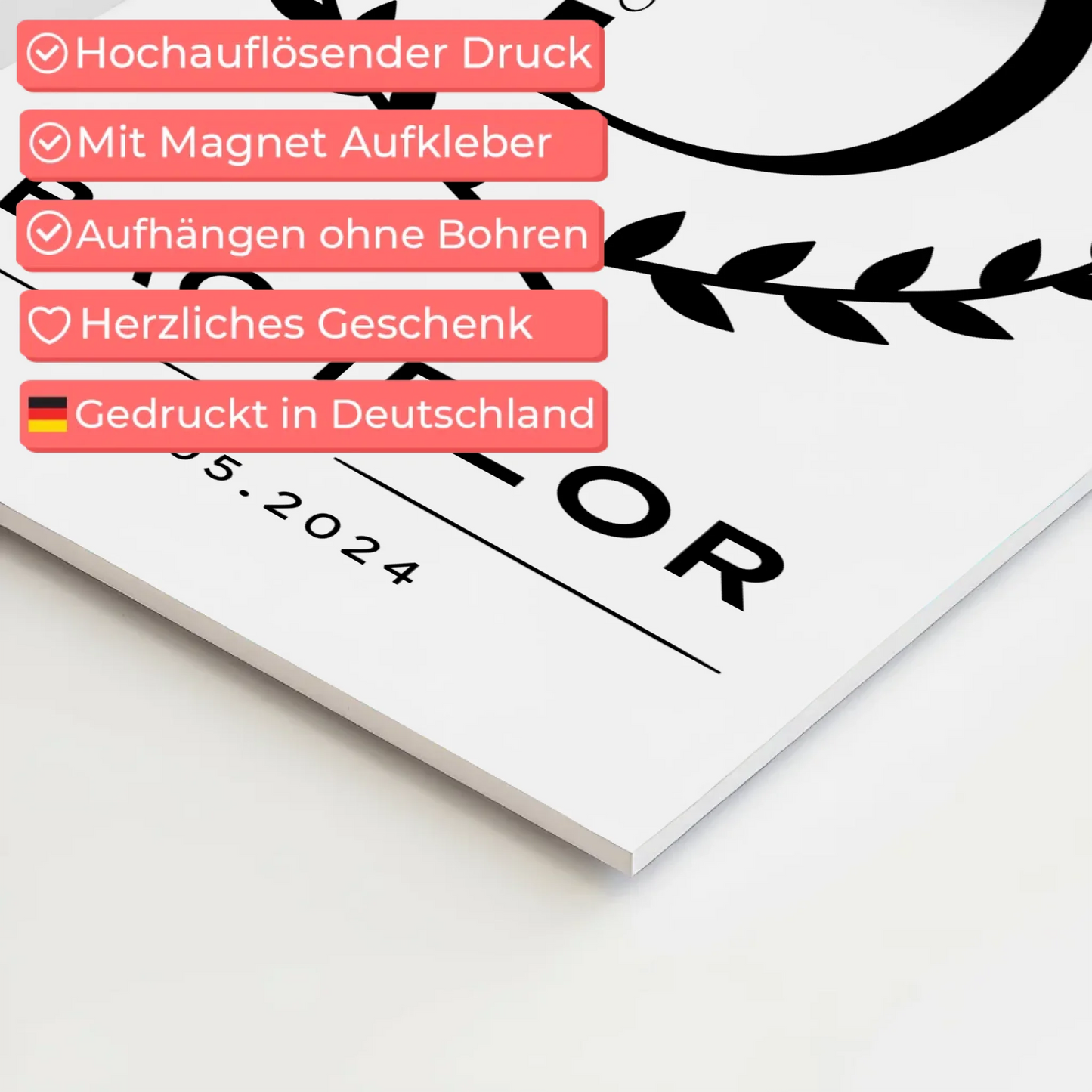 Magnet Fotoboard Geschenk Zum Bestandenen Bachelor Bachelorand