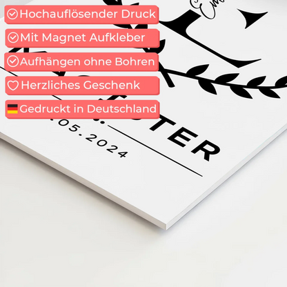 Fotoboard Magnet Wandbild Geschenk zum Magisterand