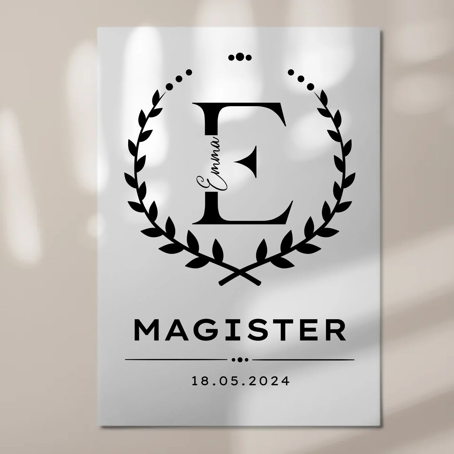 Fotoboard Magnet Wandbild Geschenk zum Magisterand