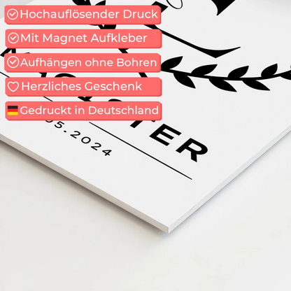 Fotoboard Magnet Wandbild Geschenk zum Magisterand