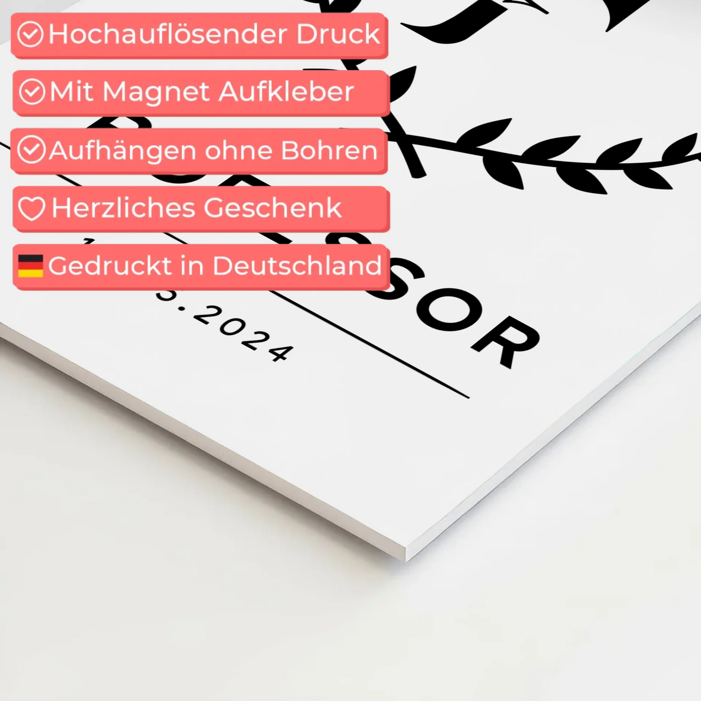 Magnet Wandbild Fotoboard Geschenk Professor