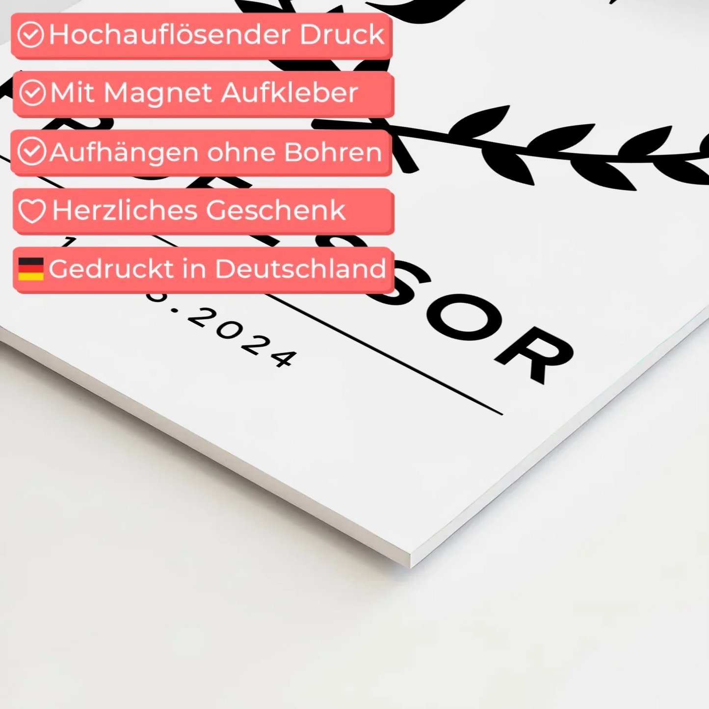 Magnet Wandbild Fotoboard Geschenk Professor