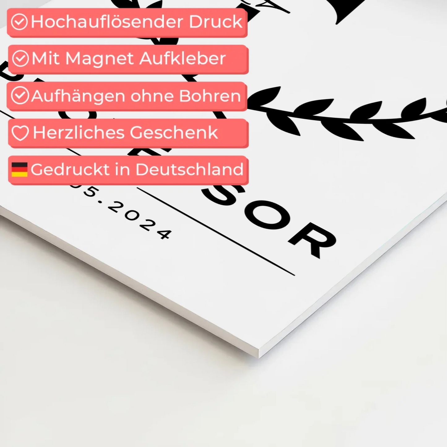 Magnet Wandbild Fotoboard Geschenk Professor