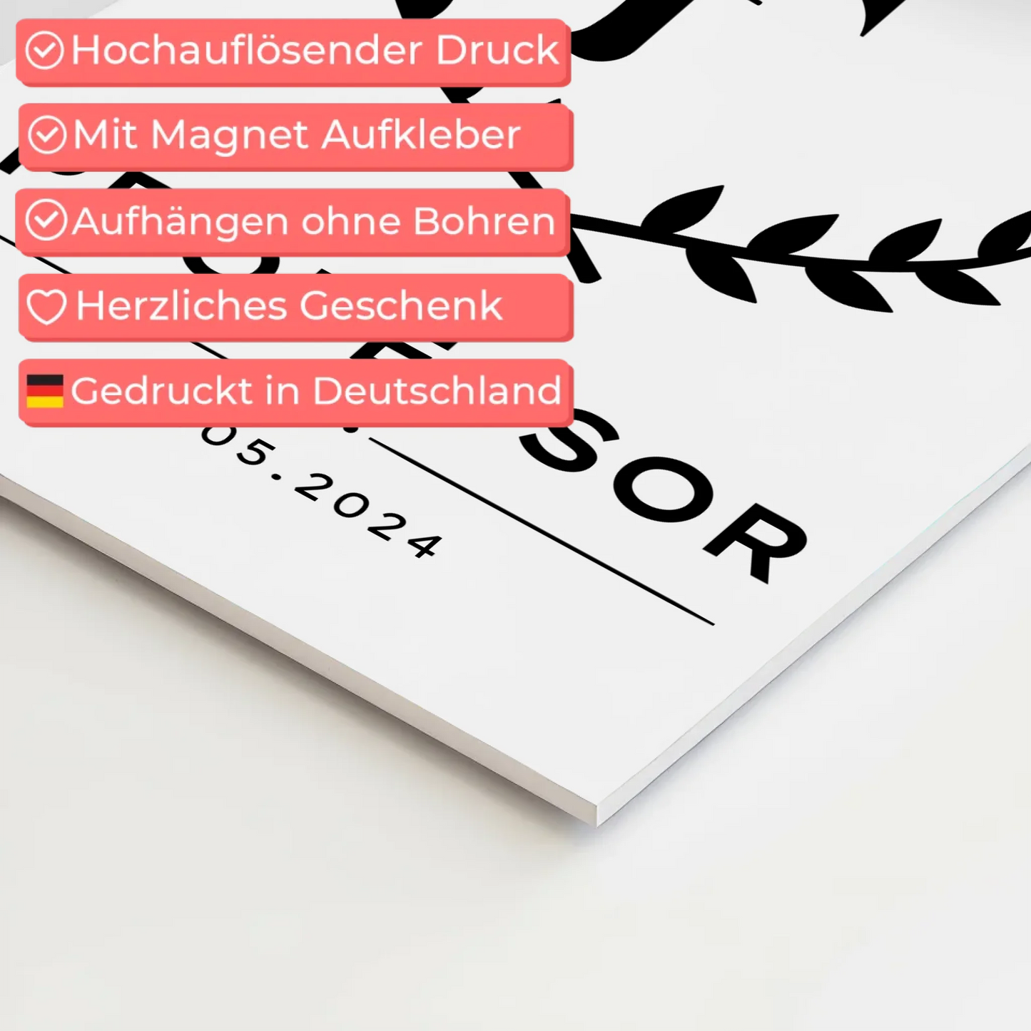 Magnet Wandbild Fotoboard Geschenk Professor