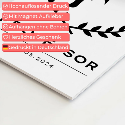 Magnet Wandbild Fotoboard Geschenk Professor