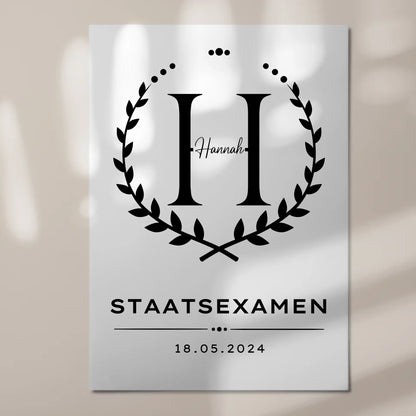 Fotoboard Magnet Poster Geschenk zum Staatsexamen Abschluss