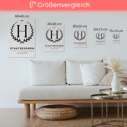 Fotoboard Magnet Poster Geschenk zum Staatsexamen Abschluss