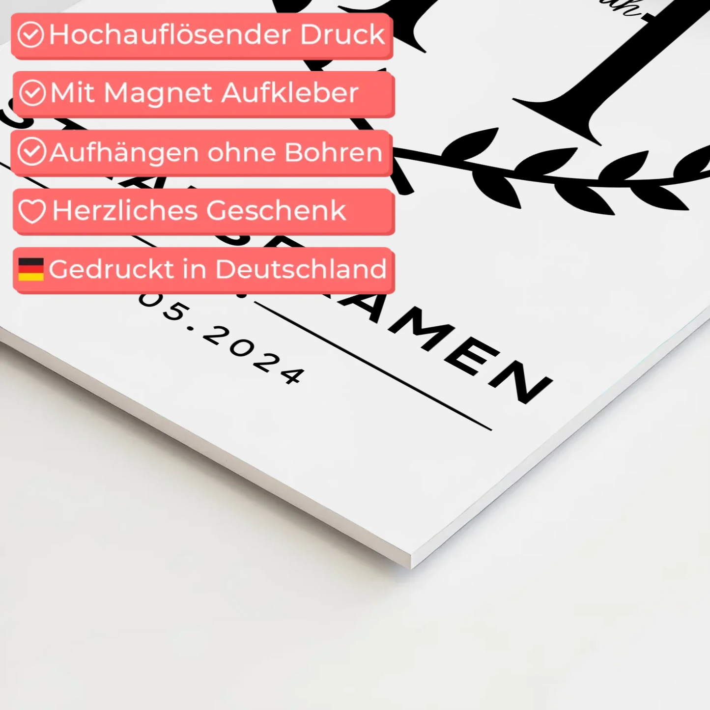 Fotoboard Magnet Poster Geschenk zum Staatsexamen Abschluss