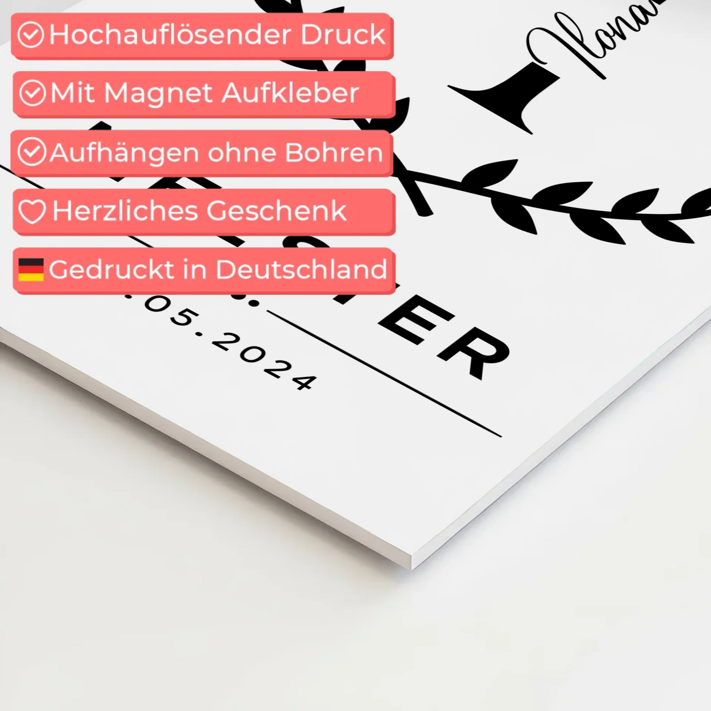 Fotoboard Magnetisch Geschenk zur Meisterprüfung Meister