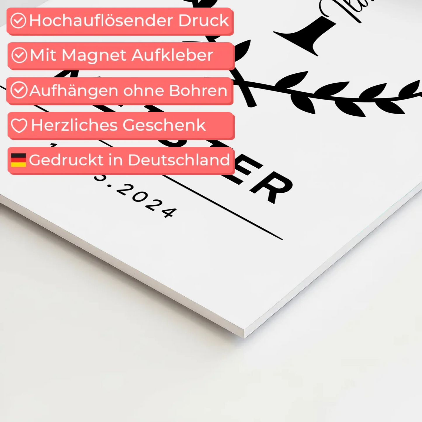 Fotoboard Magnetisch Geschenk zur Meisterprüfung Meister