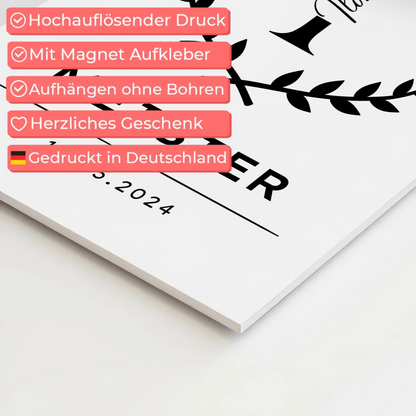 Fotoboard Magnetisch Geschenk zur Meisterprüfung Meister