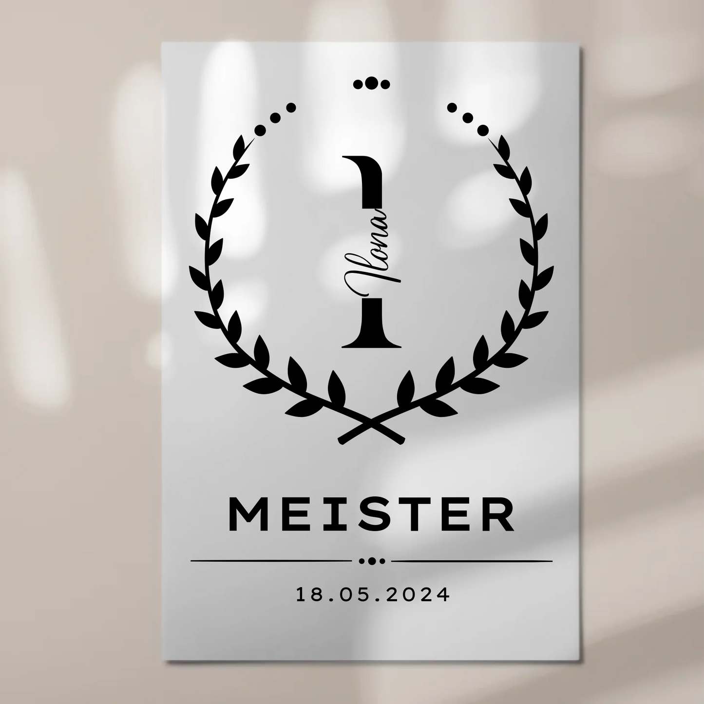 Fotoboard Magnetisch Geschenk zur Meisterprüfung Meister