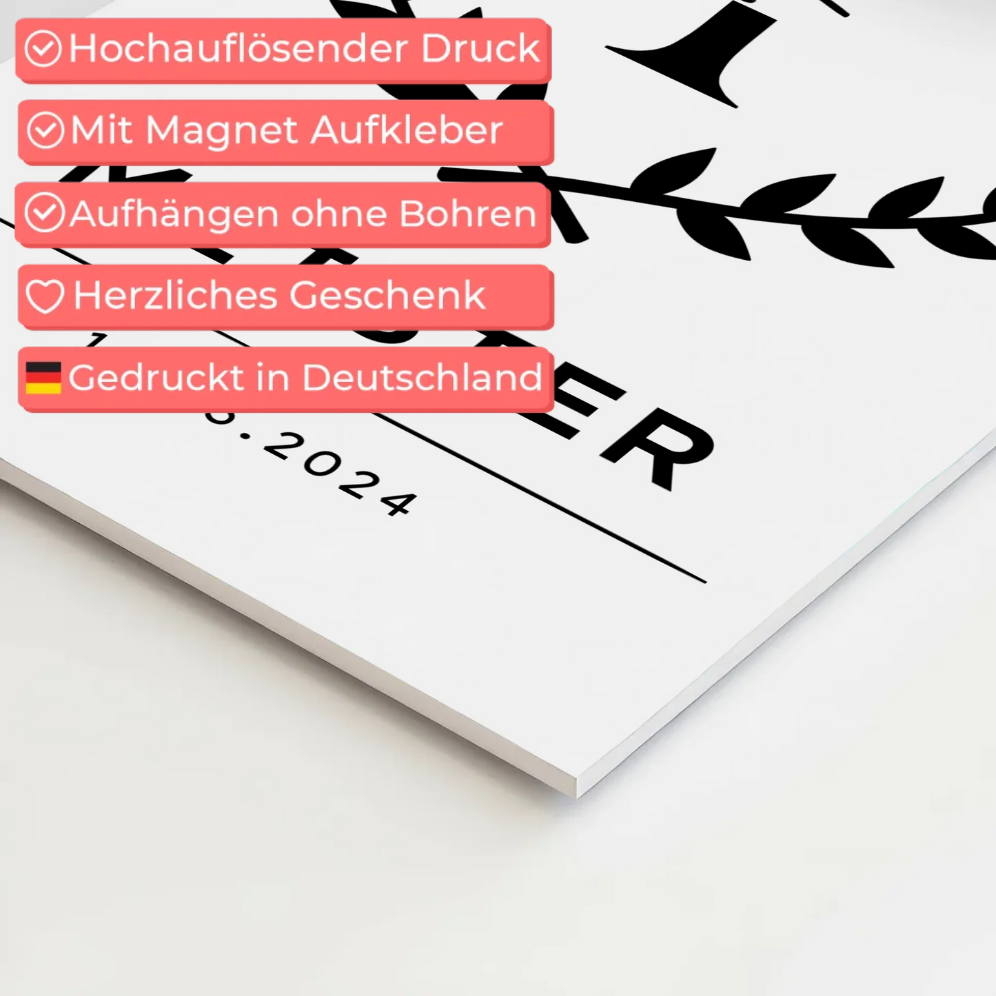 Fotoboard Magnetisch Geschenk zur Meisterprüfung Meister