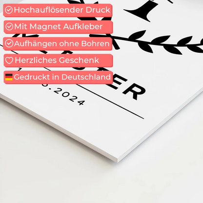 Fotoboard Magnetisch Geschenk zur Meisterprüfung Meister