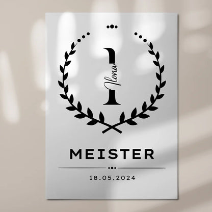 Fotoboard Magnetisch Geschenk zur Meisterprüfung Meister