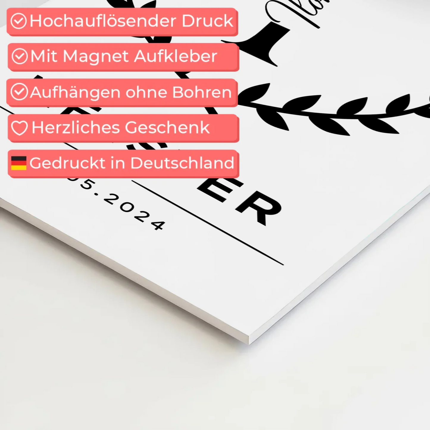 Fotoboard Magnetisch Geschenk zur Meisterprüfung Meister