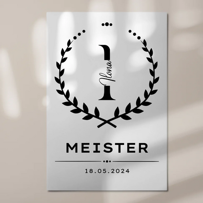 Fotoboard Magnetisch Geschenk zur Meisterprüfung Meister