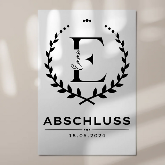 Fotoboard Magnet Poster Geschenk Zum Abschluss Ausbildung Abschluss Wunschtext