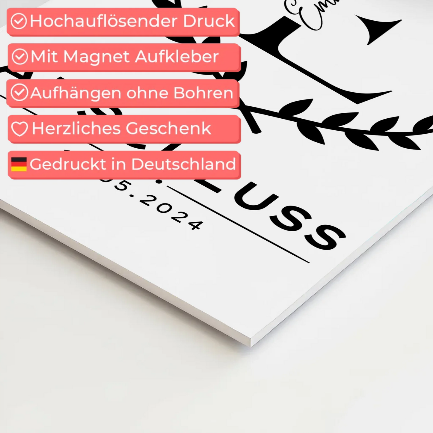 Fotoboard Magnet Poster Geschenk Zum Abschluss Ausbildung Abschluss Wunschtext