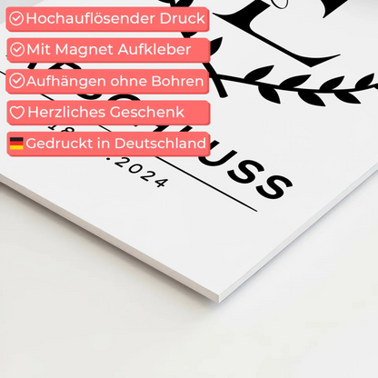 Fotoboard Magnet Poster Geschenk Zum Abschluss Ausbildung Abschluss Wunschtext