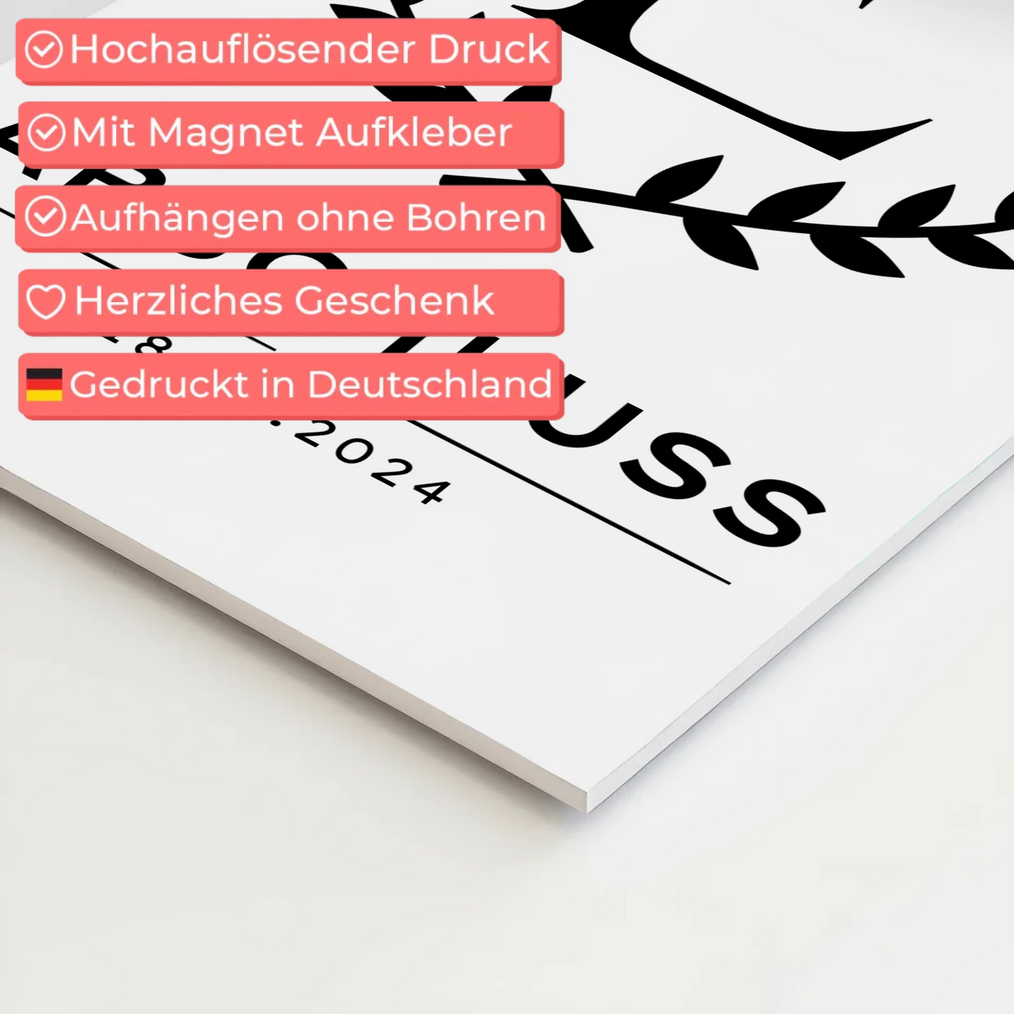 Fotoboard Magnet Poster Geschenk Zum Abschluss Ausbildung Abschluss Wunschtext