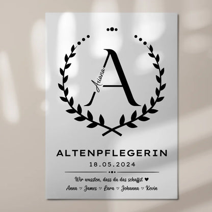 Geschenk Abschluss Ausbildung Altenpflegerin Fotoboard