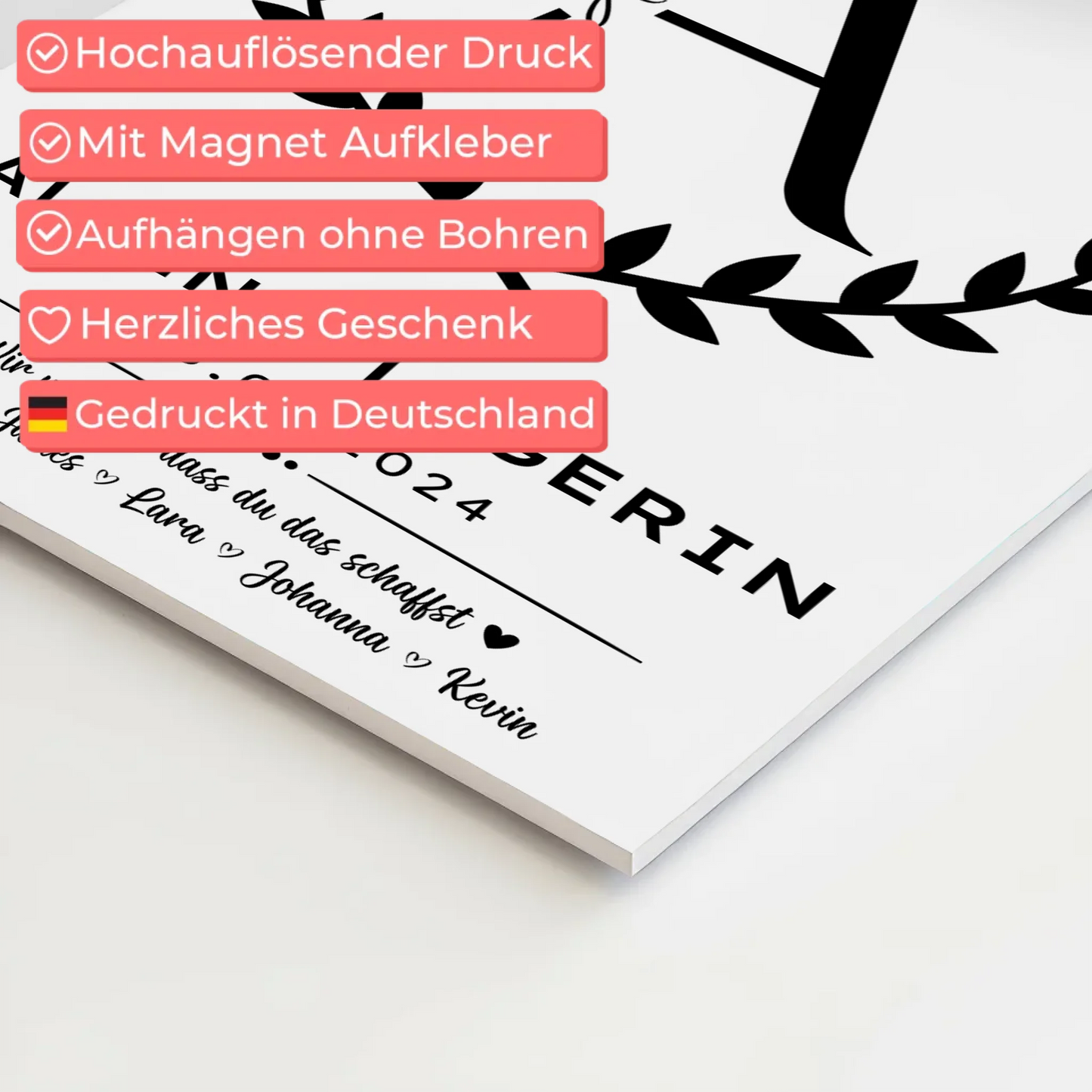 Geschenk Abschluss Ausbildung Altenpflegerin Fotoboard