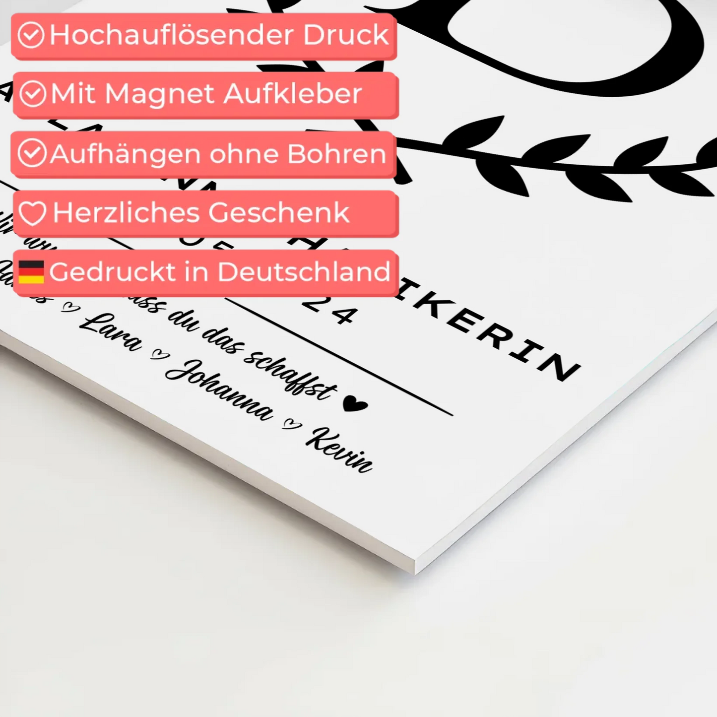 Ausbildungsabschluss Geschenk Anlagenmechanikerin Fotoboard Magnet Poster