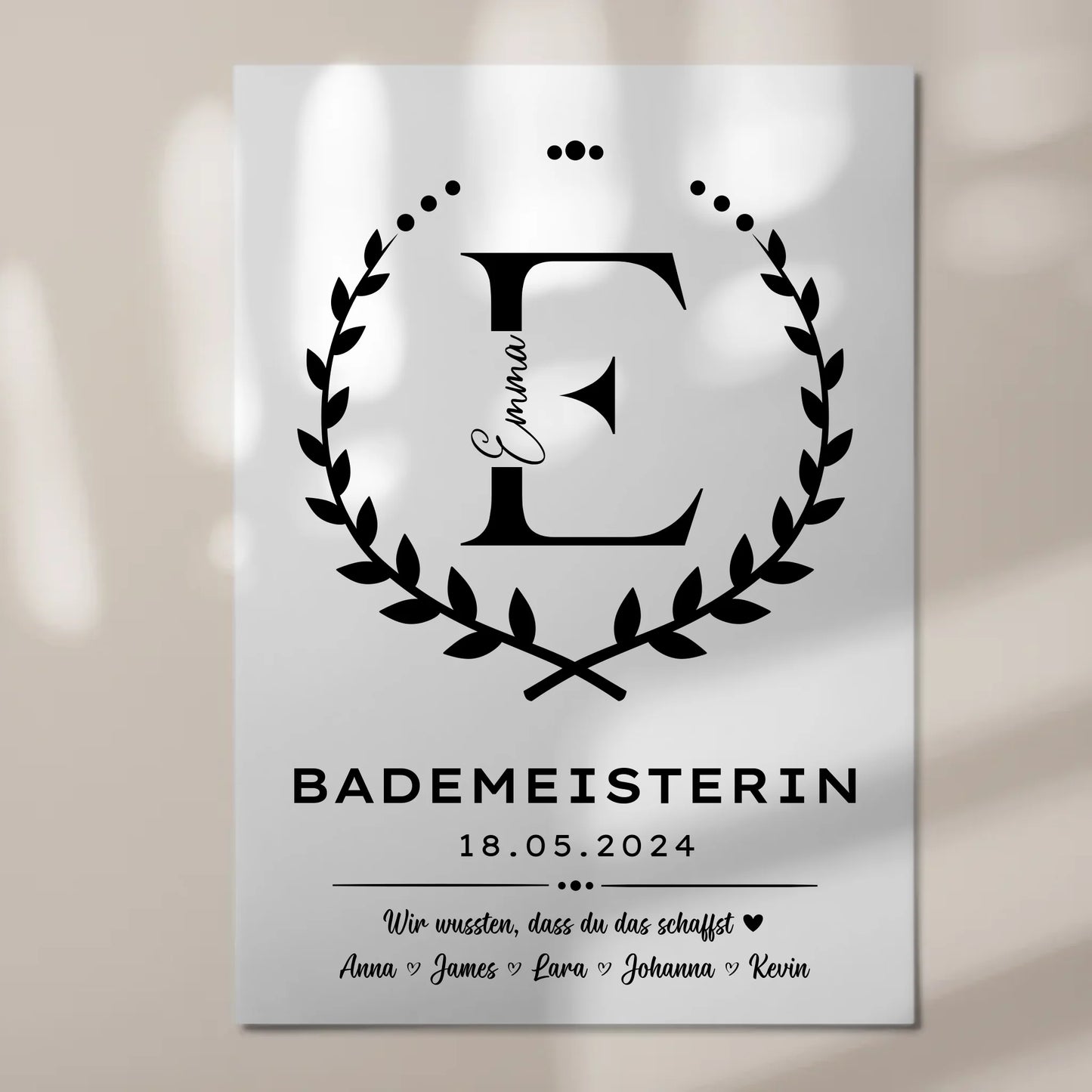 Ausbildungsabschluss Geschenk Bademeisterin Magnet Fotoboard