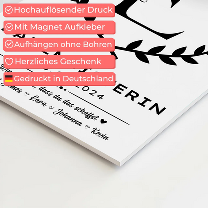 Ausbildungsabschluss Geschenk Bademeisterin Magnet Fotoboard