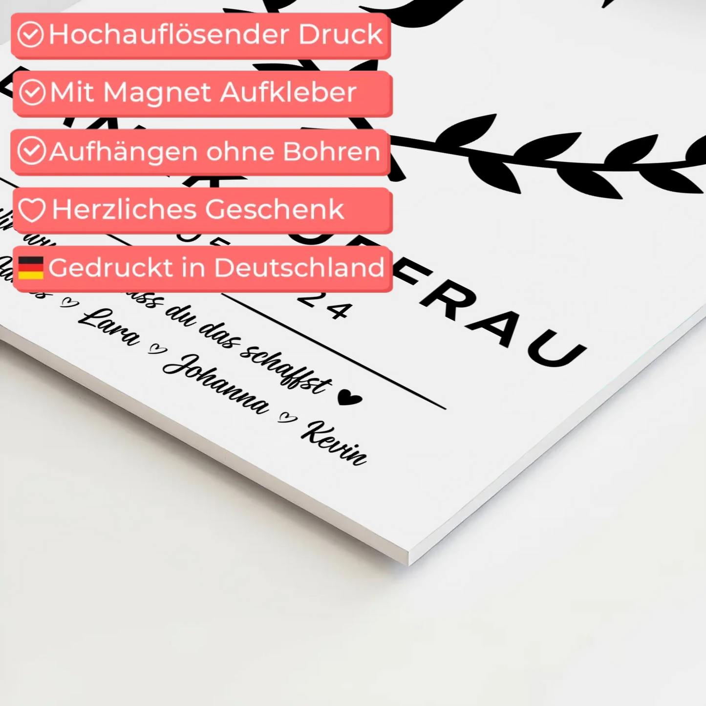 Geschenk Zum Abschluss Ausbildung Bankkauffrau Fotoboard Magnet Wandbild